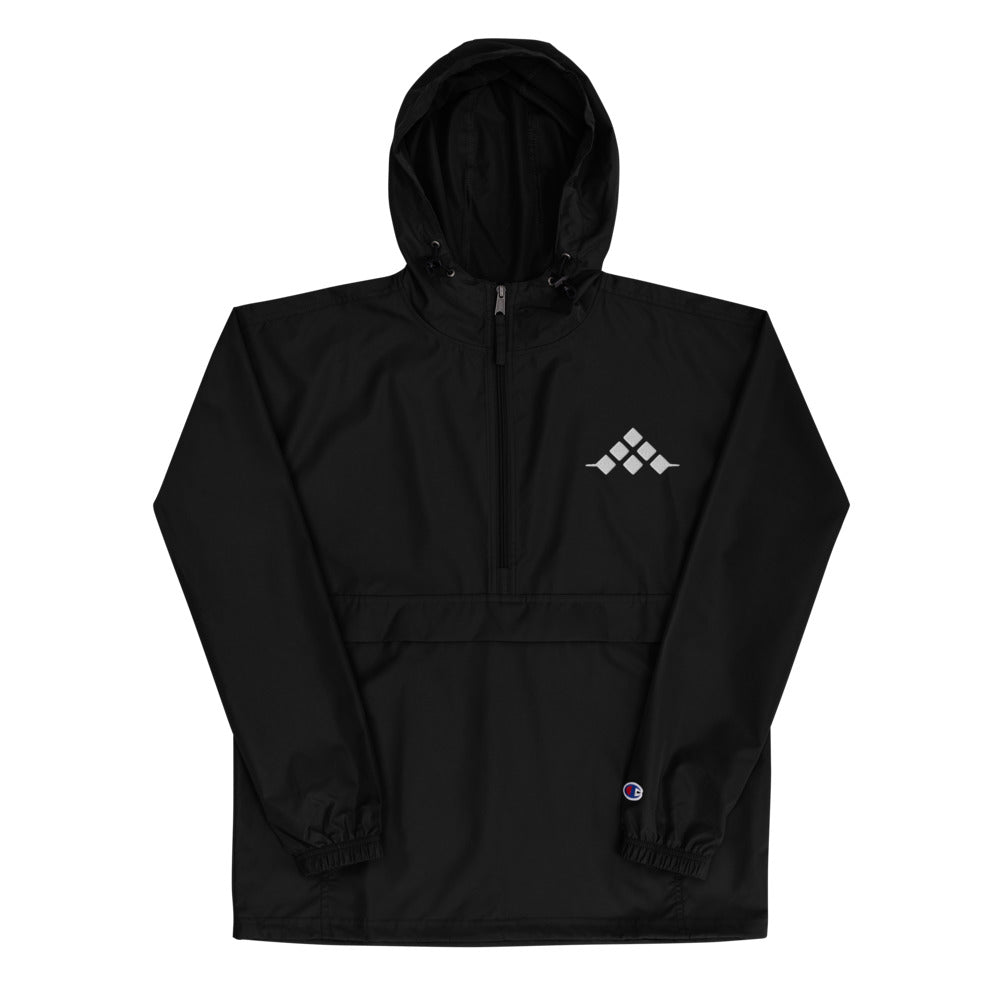 MSXII Embroidered Champion Packable Jacket - Black
