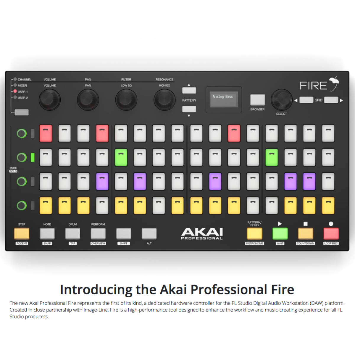 Akai Fire Controller for FL Studio Shipping with MSXII Sounds