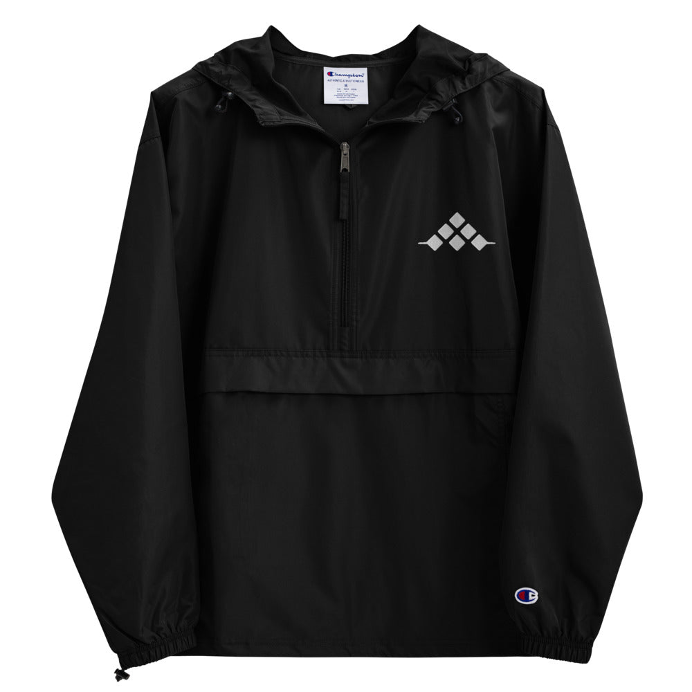 MSXII Embroidered Champion Packable Jacket - Black
